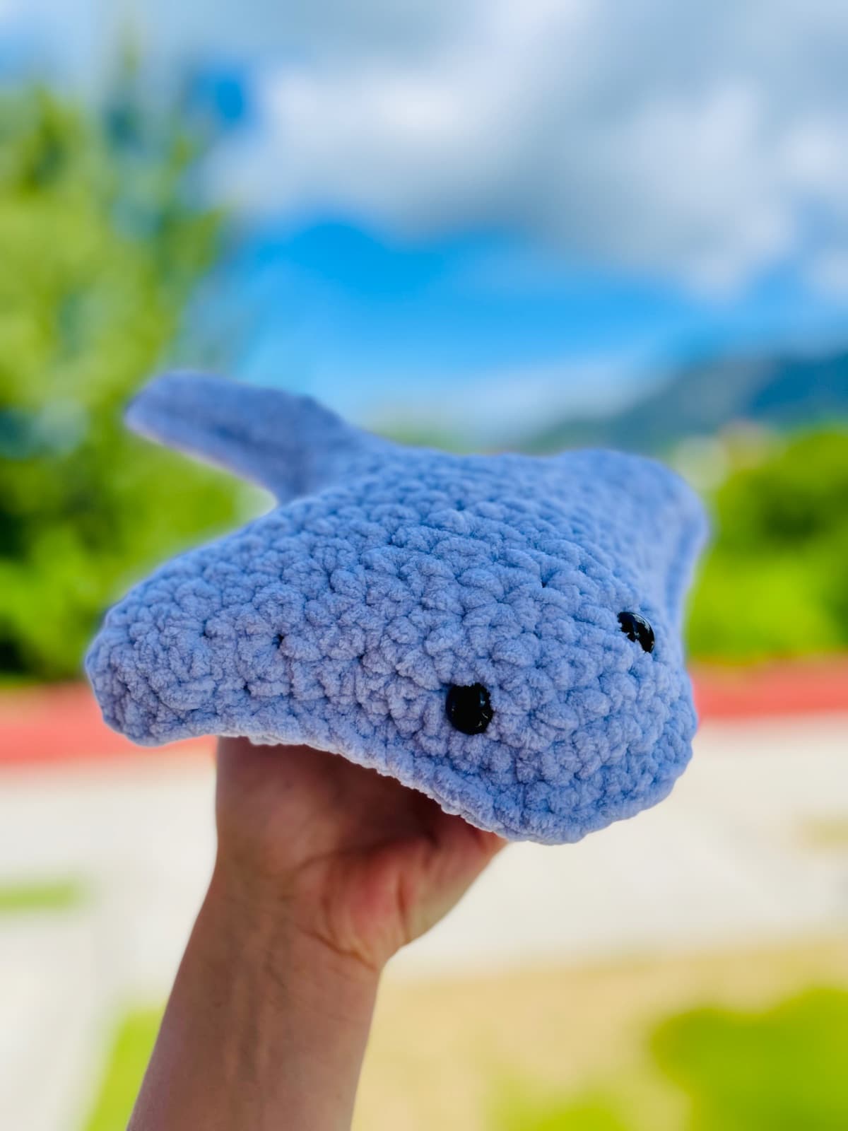 Handmade crochet stingray 1